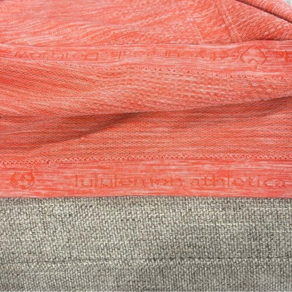 Lululemon Swiftly Tech Short Sleeve Shirt Size 4 Heathered Orange Red Color